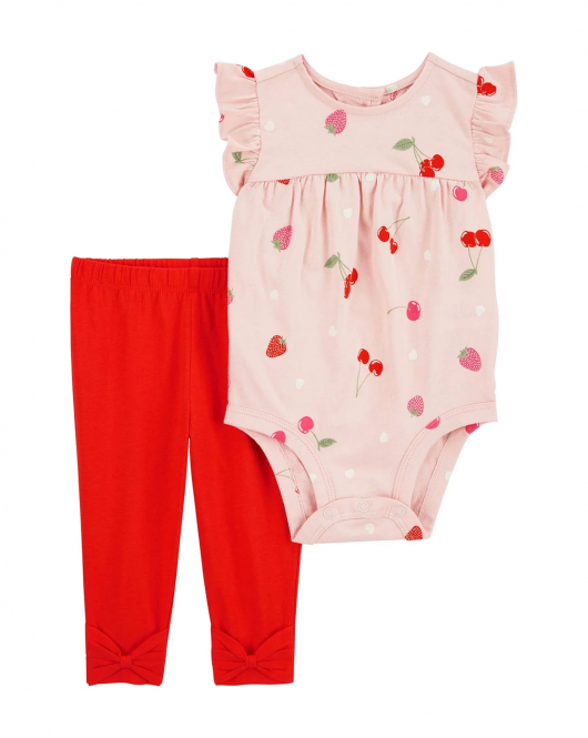 Carter's Kız Bebek Body Pantolon set 1Q430010 Karışık Renkli