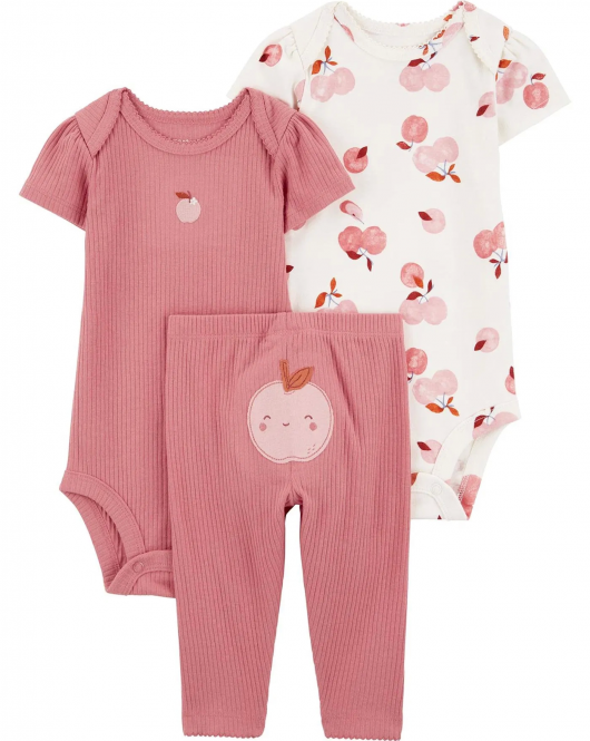 Carter's Kız Bebek Body Pantolon Set 3'lü Paket 1R035010 Renkli