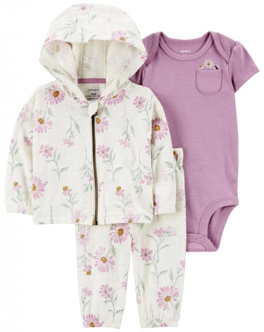 Carter's Kız Bebek Hırkalı Set 3'lü Paket 1R041010 Renkli
