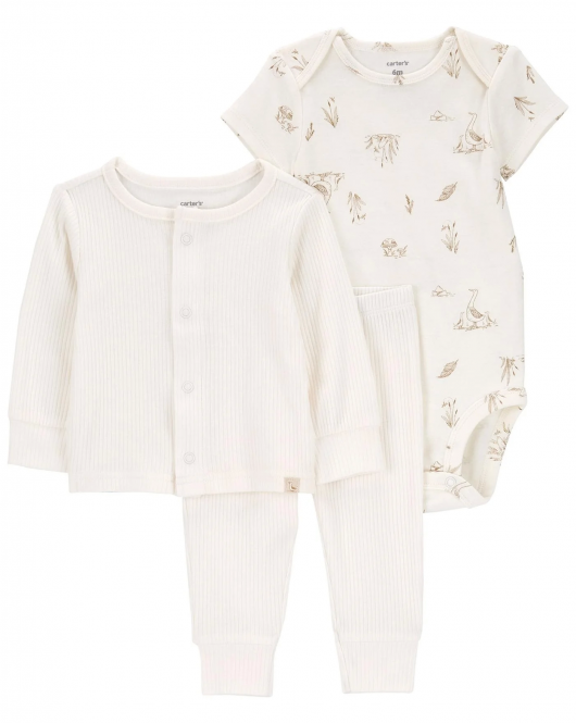 Carter's Layette Bebek 3'lü Hırkalı Set 1p603310 Karışık Renkli