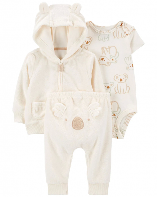 Carter's Layette Bebek 3'lü Hırkalı Set 1R040010 Beyaz