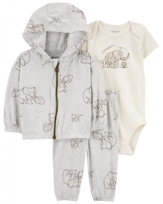 Carter's Layette Bebek 3'lü Hırkalı Set 1R041610 Gri