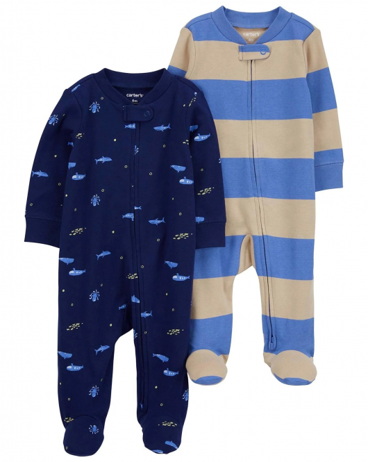 Carter's Layette Erkek Bebek 2'Li Tulum 1Q470610 Karışık Renkli