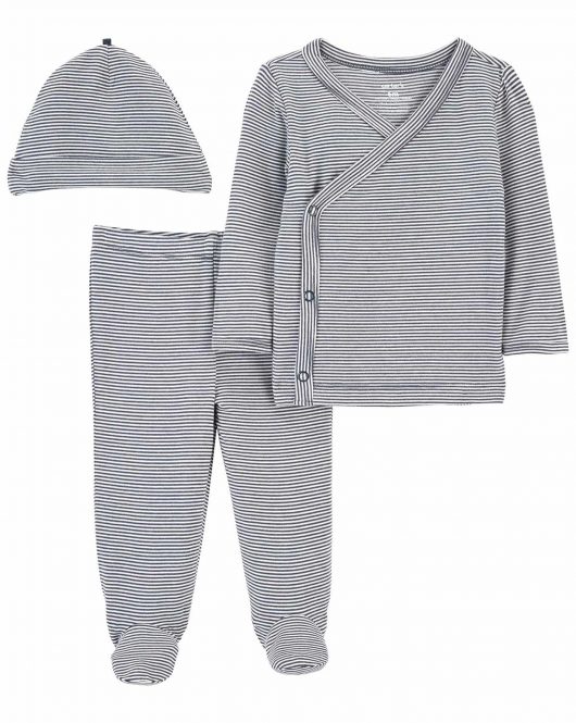 Carter's Layette Erkek Bebek 3'lü Alt Üst Set 1O967510 Mavi
