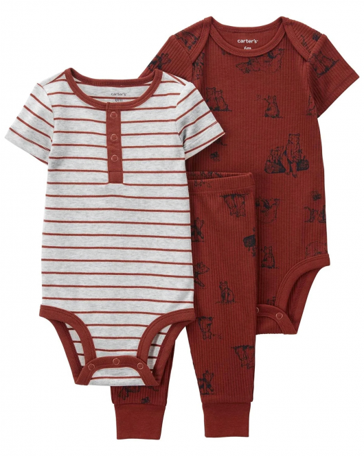 Carter's Layette Erkek Bebek 3'Lü Set 1P571410 Kırmızı