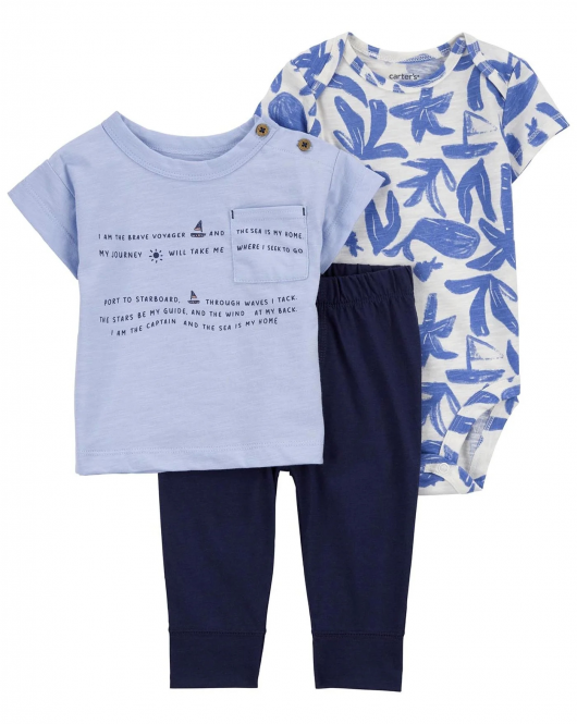 Carter's Layette Erkek Bebek 3'Lü Set 1Q924810 Karışık Renkli