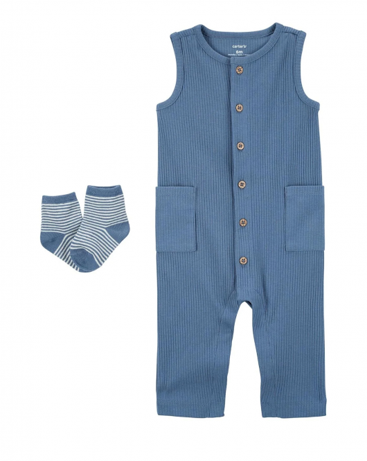 Carter's Layette Erkek Bebek Tulumlu Set 1P599810 Karışık Renkli