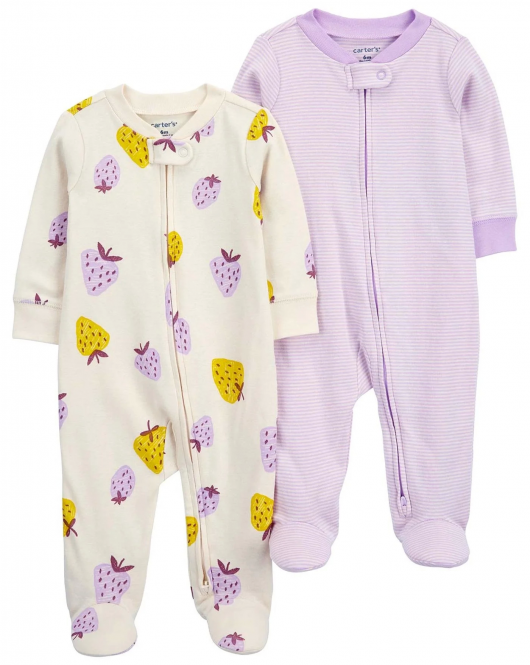 Carter's Layette Kız Bebek 2'Li Tulum 1Q470810 Karışık Renkli