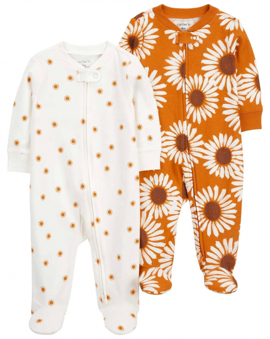 Carter's Layette Kız Bebek 2'Li Tulum 1Q471110 Karışık Renkli