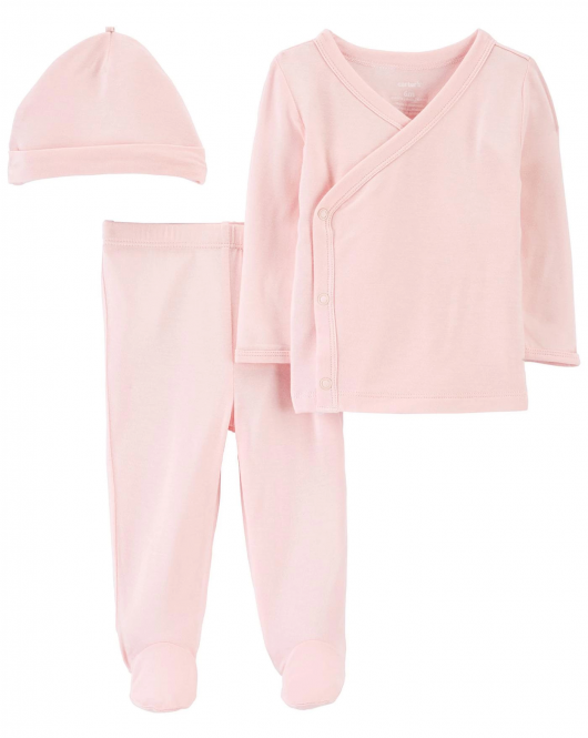 Carter's Layette Kız Bebek 3'lü Alt Üst Set 1O969210 Pembe