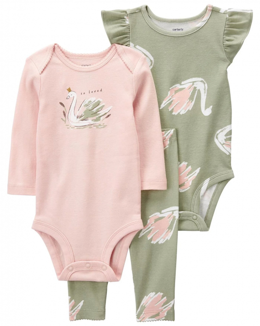 Carter's Layette Kız Bebek 3'Lü Set 1P596610 Pembe