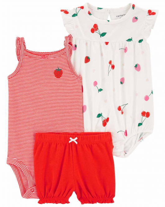 Carter's Layette Kız Bebek 3'Lü Set 1Q469610 Karışık Renkli