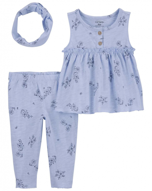 Carter's Layette Kız Bebek 3'Lü Set 1Q474110 Karışık Renkli