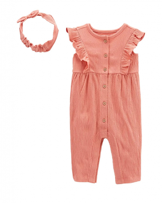 Carter's Layette Kız Bebek Tulumlu Set 1P601410 Karışık Renkli