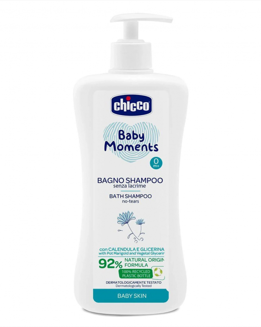 Chicco Baby Moments Doğal Göz Yakmayan Saç ve Vücut Şampuanı 750ml