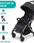 Chicco Cheerio Bebek Arabası Jet Black