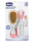 Chicco Fırça ve Tarak Seti 0 Ay+ Pembe