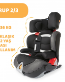 Chicco Oasys 23 Fixplus Evo 15-36 Kg Oto Koltuğu Jet Black