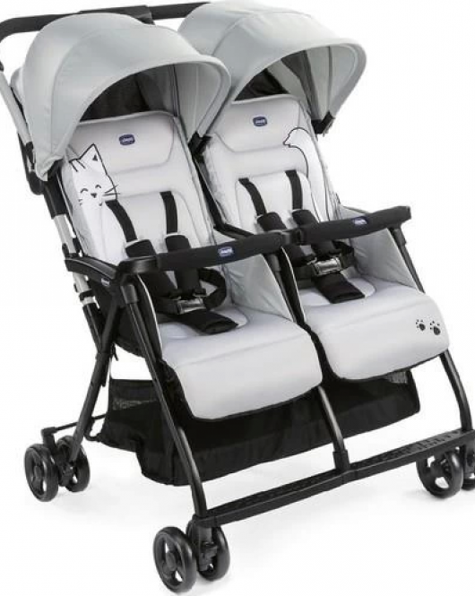 Chicco Ohlala Twin İkiz Bebek Arabası Silver