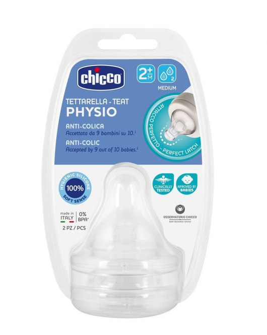 Chicco Well-Being 2'Li Biberon Emziği 2+ Ay
