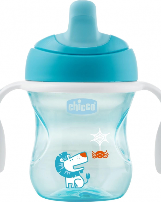 Chicco Yarı Yumuşak Uçlu Alıştırma Bardağı 6 Ay+ 200 ml Erkek