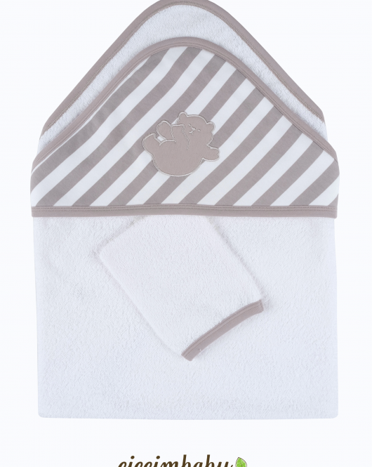 Ciccim Baby 2li Bebek Banyo Havlusu 4876 Toprak