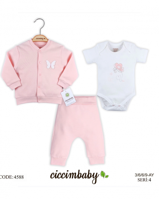Ciccim Baby 4588 Zıbın Takım Pembe
