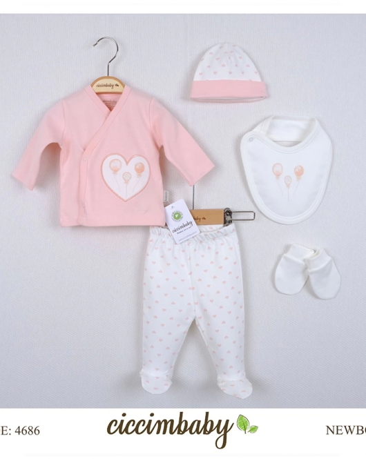 Ciccim Baby 4686 Zıbın Takım Pembe