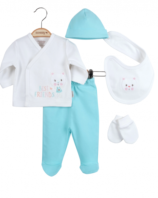 Ciccim Baby Best Friedens 5'Li Zıbın Set 4765 Mint Yeşili