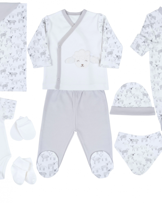 Ciccim Baby Kuzulu 10'Lu Hastane Çıkış Seti 4803 Gri