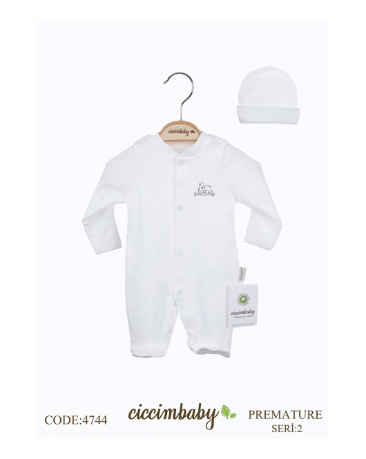 Ciccim Baby Prematüre Bebe Tulum 4744 Ekru