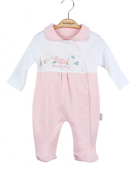 Ciccim Baby Tavşanlı Patikli Tulum 4747 Pembe