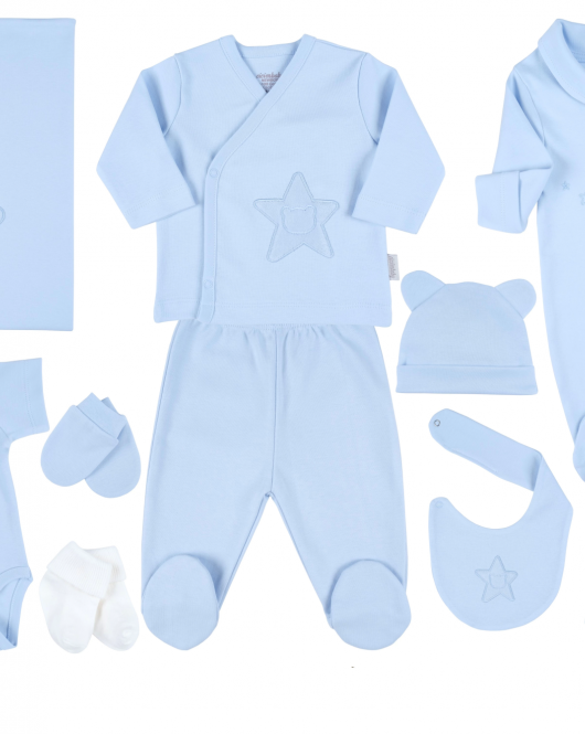Ciccim Baby Yıldızlı Ayıcık 10'Lu Hastane Çıkış Seti 4805 Mavi