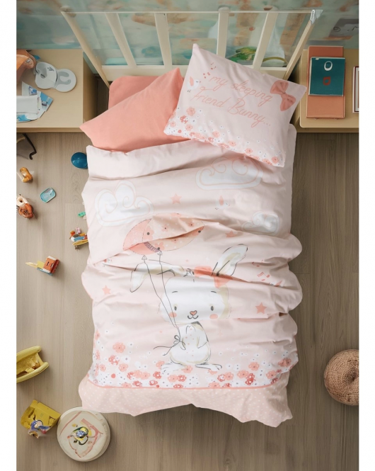 Cotton Box Bebek Nevresim Takımı Rapeti Somon