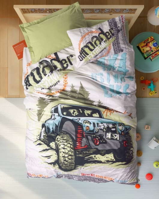 Cotton Box Junior Nevresim Takımı Tek Kişilik Adventure Yeşil