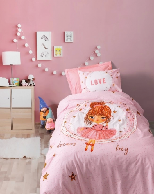 Cotton Box Junior Ranforce Nevresim Takımı Tek Kişilik Jerry Pembe