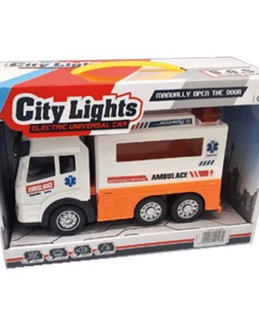 Ctoys Işıklı Ve Sesli Dönen Ambulans Kamyon