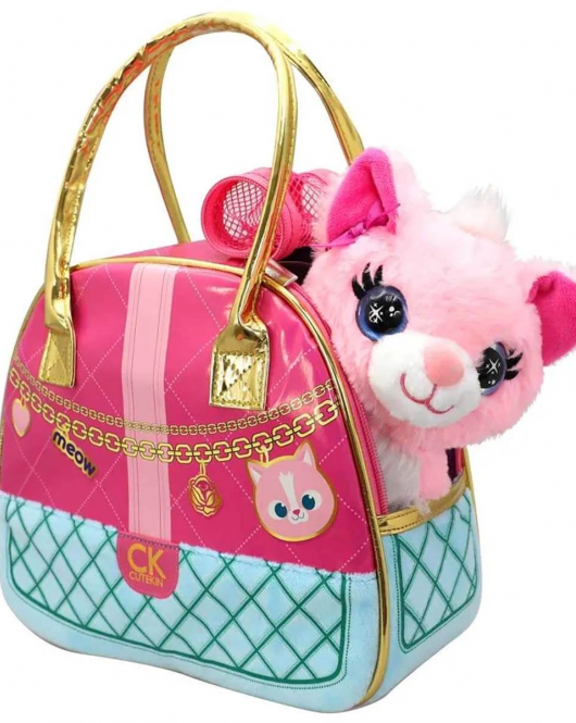 Cutekins Taşıma Çantalı Peluş Hayvanlar Kedi