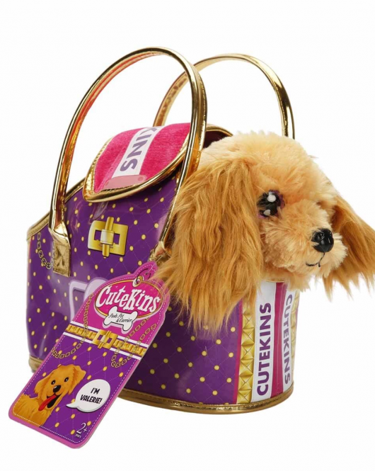 Cutekins Taşıma Çantalı Peluş Hayvanlar Köpek