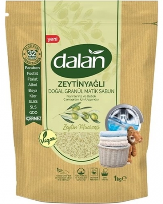 Dalan Zeytinyağlı Doğal Granül Matik Sabun Zeytin Mucizesi 1000 Gr