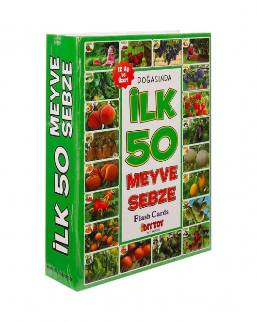 DiyToy İlk 50 Meyve Sebze Hafıza Kartları