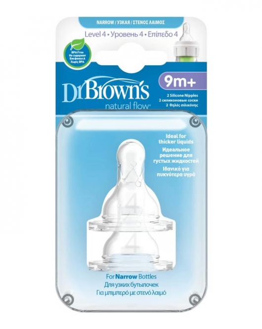 Dr Brown's Dar Ağız 4.Evre 2Li Silikon Biberon Emziği