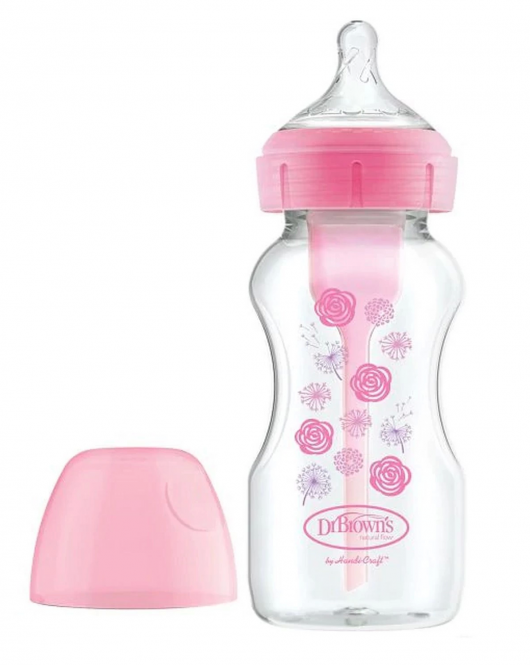 Dr Brown's PP Geniş Ağız Options Biberon 270 ml Pembe