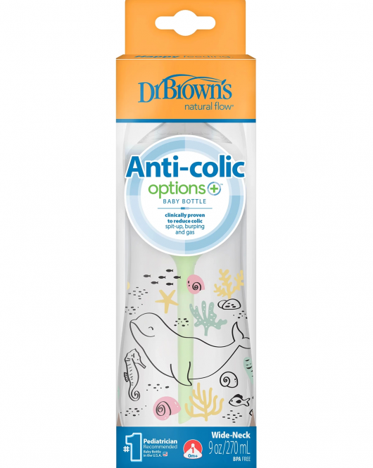 Dr.Browns Geniş Ağız PP Antikolik Options Biberon 270ml Kız