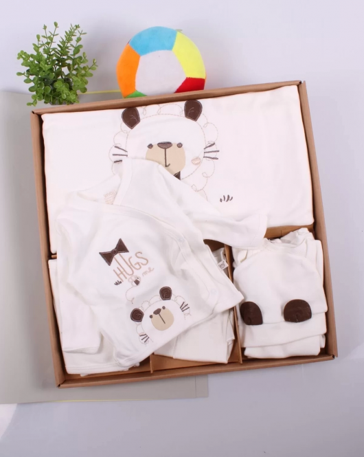 Erkek Bebek Organik 10'lu Zıbın Seti