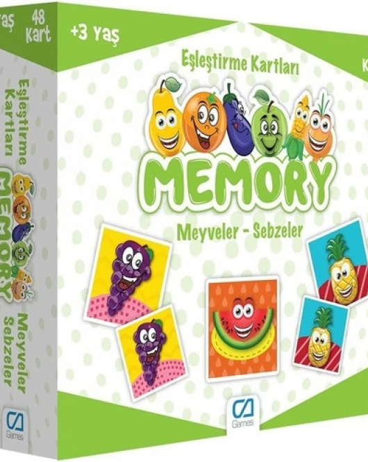 Games Memory Eşleştirme Kartları Meyve Sebzeler 48 Kart 5040