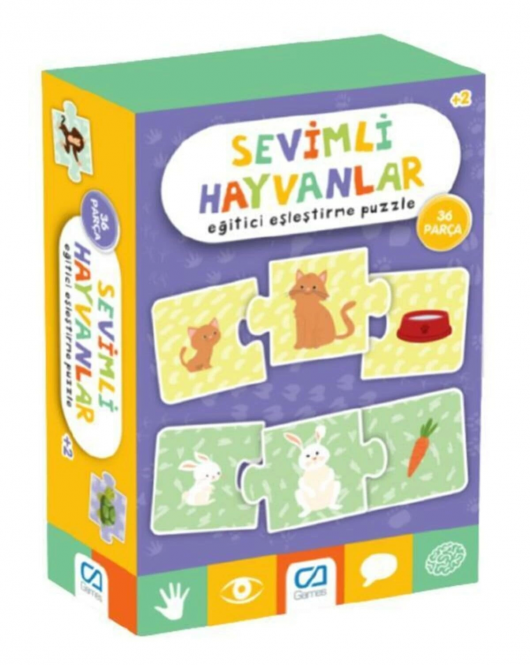 Games Sevimli Hayvanlar Eğitici Eşleştirme Puzzle 36 Parça 5128