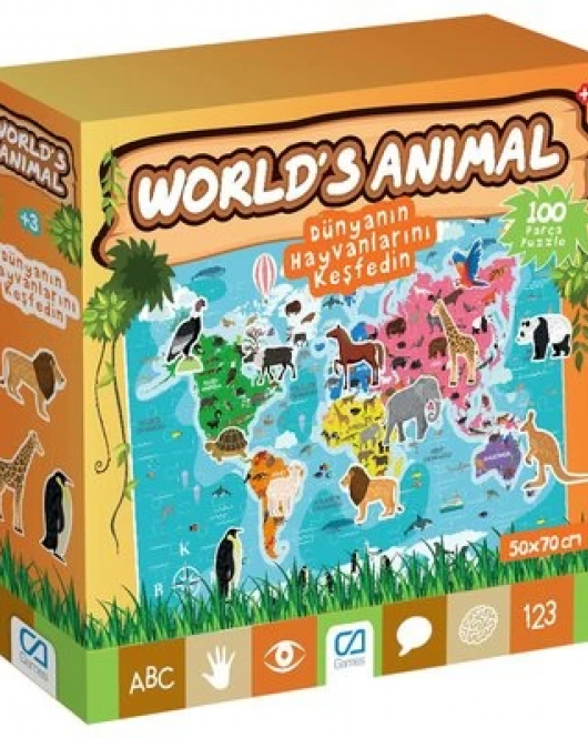 Games World's Animal 100 Parça Puzzle 5152