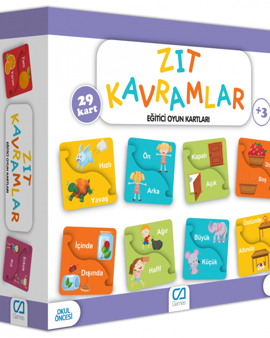 Games Zıt Kavramlar Eğitici Oyun Kartları 29 Kart 5045
