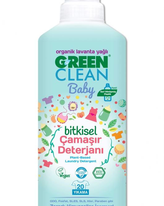 Green Clean Baby Bitkisel Çamaşır Deterjanı 1000 ml (20 Yıkama)